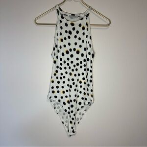 Zara Polka Dot Sleeveless Bodysuit Size L